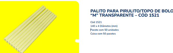 PALITO P/PIRULITO 14CM C/50UND