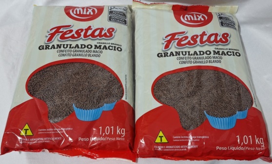 CONFEITO  GRANULADO MACIO ESCURO 1,10 GR