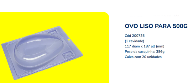 FORMA OVO LISO 5000GR   CJ 3 P�S