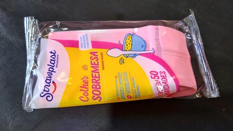COLHER DE SOBREMESA ROSA C/50