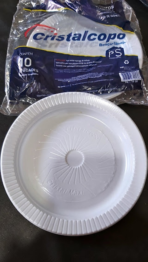PRATO 15CM BRANCO C/10