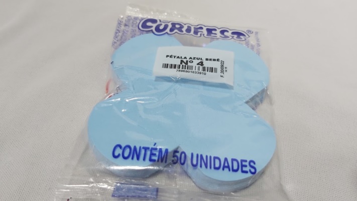 FORMA PETALA AZUL BEBE N:5 COM 50 UND