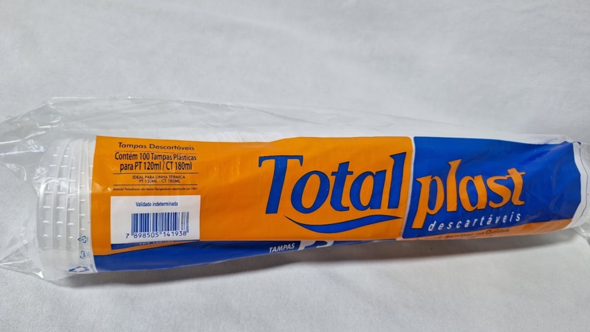 TAMPA  PLASTICA P POTE 120ML E COPO 180ML 100UND