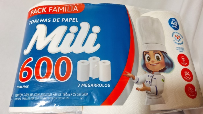 TOALHA DE PAPEL MILI 3X200MTS