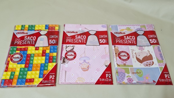 SACO METAL PEROL 15X22CM INFANTIL C/50 UND