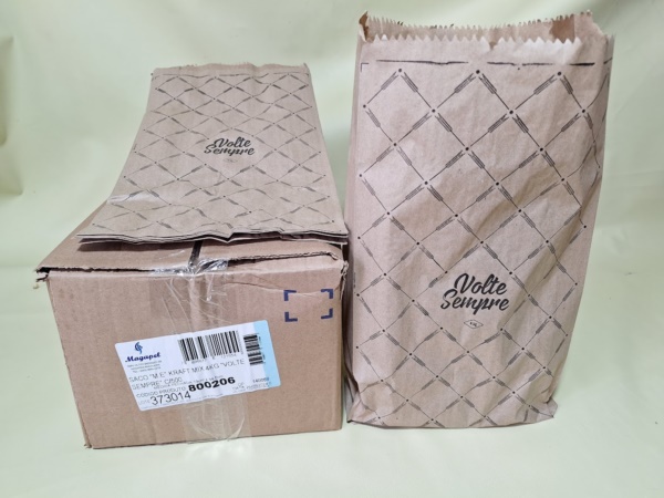 SACO PAPEL 500 KRAFT VOLTE SEMPR 4KG 19X34X5,5CM