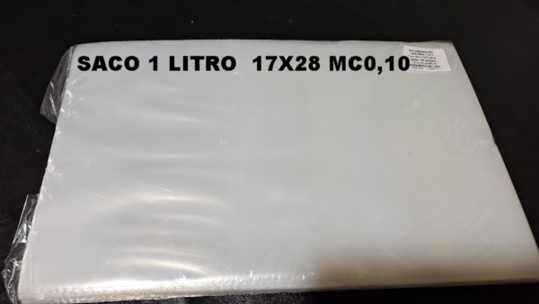 SACO AVULSO 1 LITRO 17X28 0,10 MICRA C100 UND