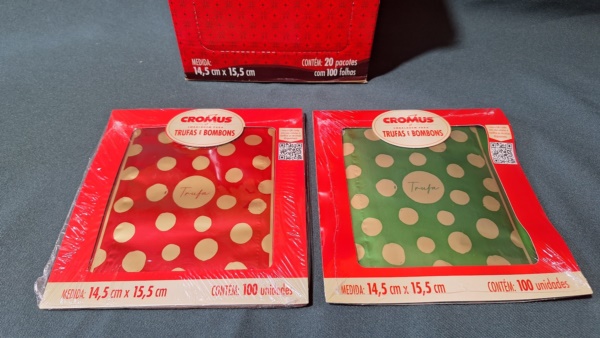 EMBALAGEM P/TRUFA METAL 14X*15 PCT C100 UND SORT