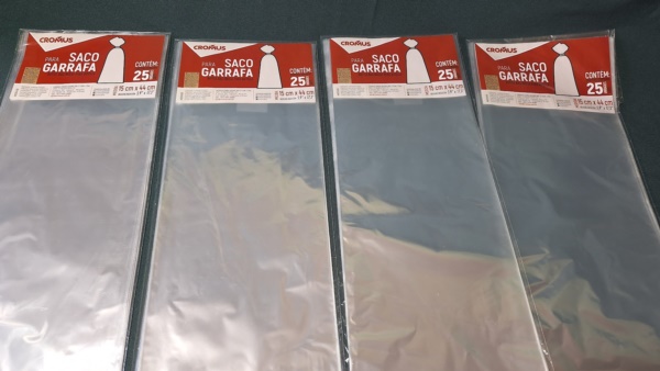 SACO P GARRAFA INCOLOR 15X44CM C/25UND