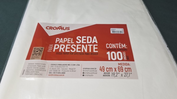 PAPEL SEDA BRANCO 49X69 UND