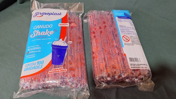 CANUDO BIODEGRADAVEL MILKSHAKE 8MM C/100 VERMELHO
