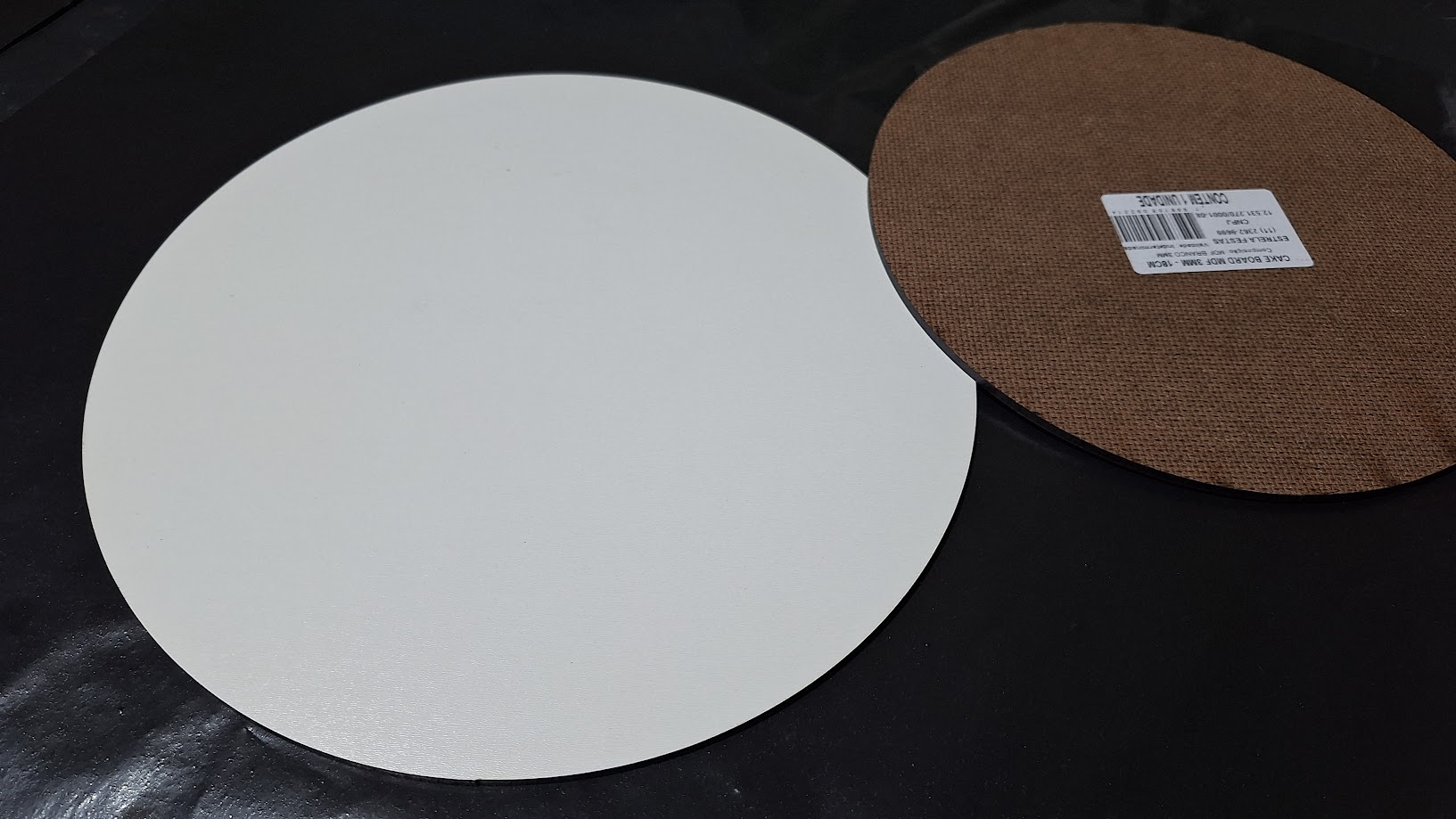 CAKE BOARD REDONDO MDF BRANCO 26CM 3MM
