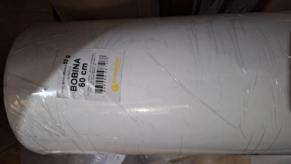 BOBINA PAPEL PEDRA BRANCA 50GR 60CM POR PESO