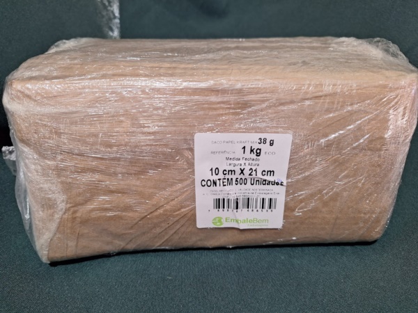 SACO PAPEL KRAFT MIX 10X21CM C/500  1KG
