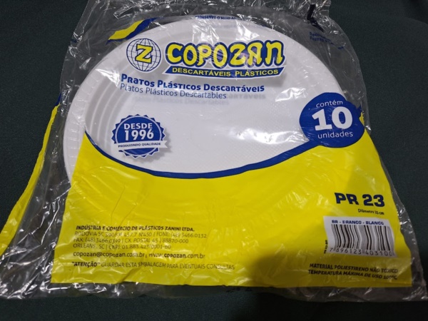 PRATO BRANCO 23CMC/10 COPOZAN