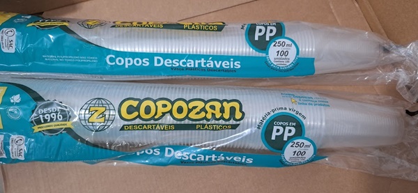COPO PP TRASP. 250ML C/100UND