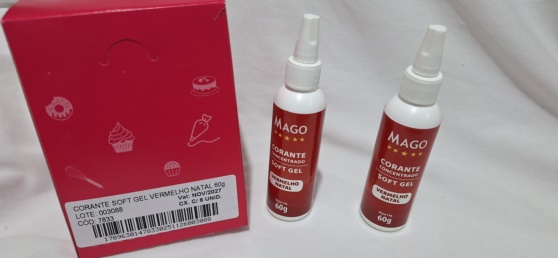 CORANTE SOFT GEL  VERMELHO NATAL 60ML
