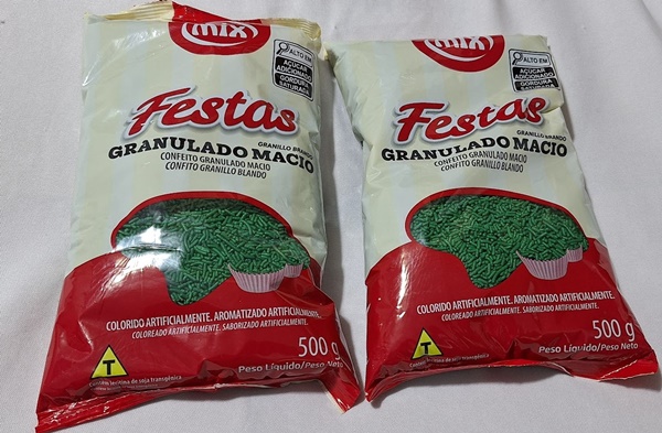 CONFEITO GRANULADO MACIO VERDE 500GR