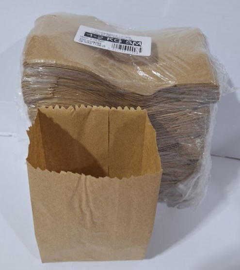 SACO PAPEL KRAFT 1/2 KG 15X10,5 C/500UND