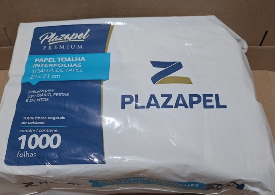 PAPEL TOALHA INTERFOLHADA 20CM X20CM C/1000 UNID
