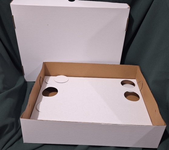 CX CUPCAKE BRANCO P/20 DOCES 41X33X10CM
