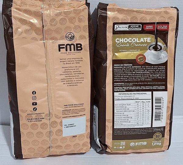 CHOCOLATE QUENTE CREMOSO 1,01 KG