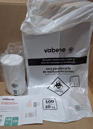 SACO DESCAR RESID INFECTANTE BRANCO 100LITROS C100