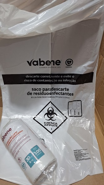 SACO DESCAR RESID INFECTANTE BRANCO 30LITROS C100