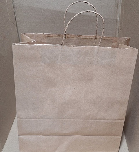 SACOLA PAPEL KRAFT  FFGA 31X17X38CM