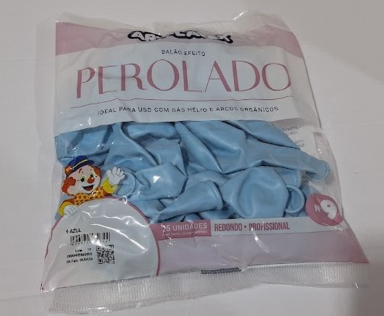 BAL�O N 9 PEROLADO AZUL C25UND