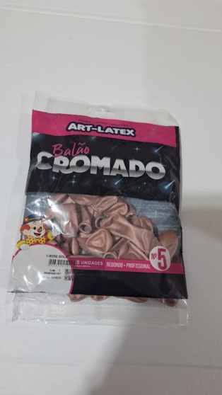 BAL�O N 5 CROMADO C/25 ROSE GOLD