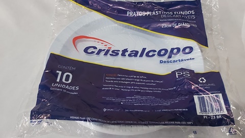 PRATO BRANCO 18CM C/10