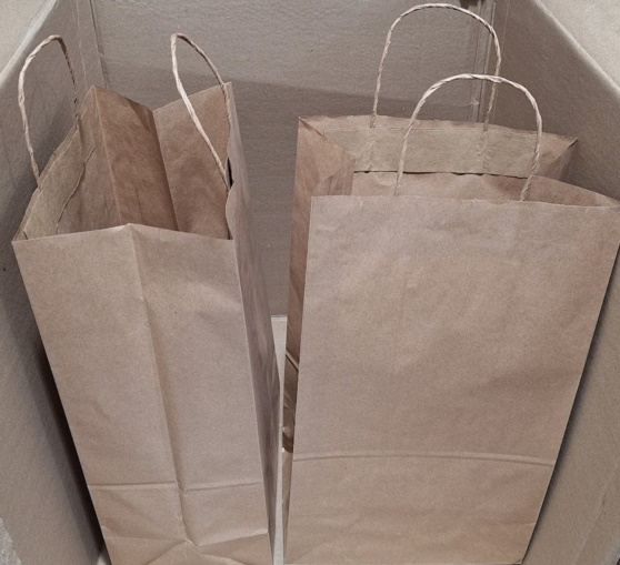 SACOLA DE PAPEL KRAFT M ALTA 24X15X42CM