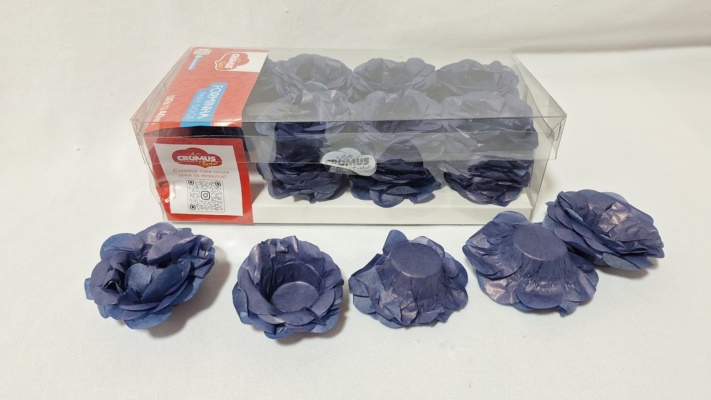 FORMINHA  /DOCES ROSES S/FOLHAS AZUL MARI CX C/40