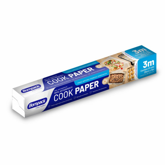 PAPEL ANTIADERENTECOOK PAPER BOMPACK 0,28X3MTS