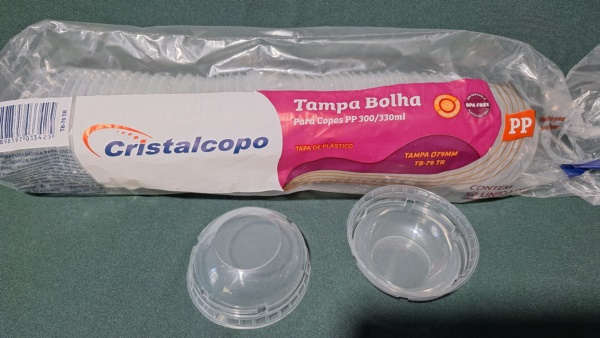 TAMPA PP BOLHA 79MM C/50UND CRISTAL COPO 330ML