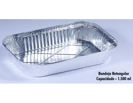 BANDEJA ALUMINIO 1500ML SEM TAMPA
