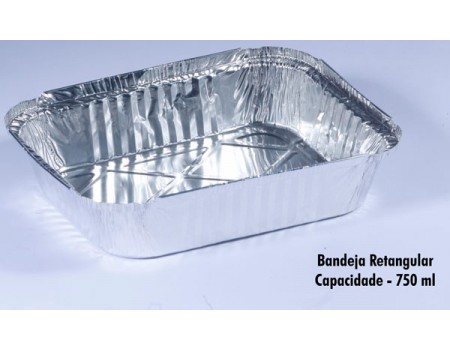 BANDEJA ALUMINIO 750ML SEM TAMPA