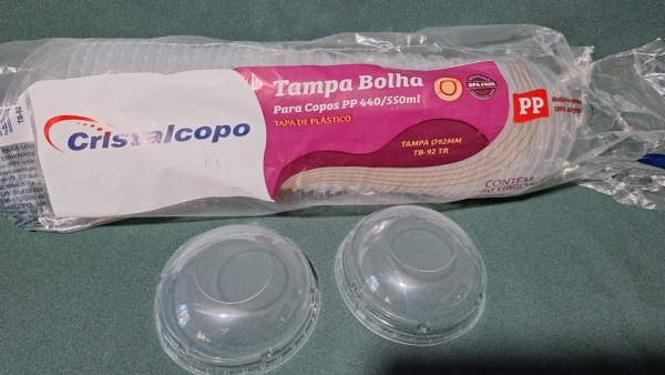 TAMPA PP BOLHA C/ 50UND CRISTAL COPO 440/550ML