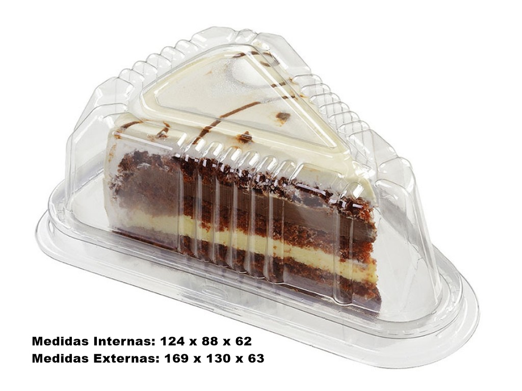 EMB PLAST. TRANSP.FATIA DE TORTA H630
