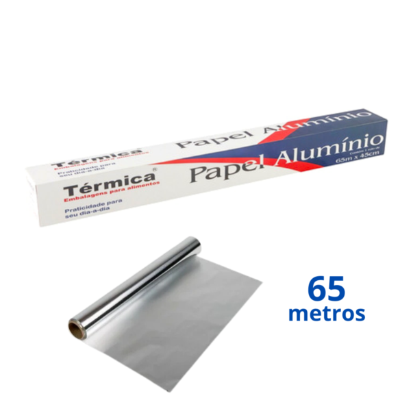 ROLO FOLHA ALUMINIO 45X 65 METROS