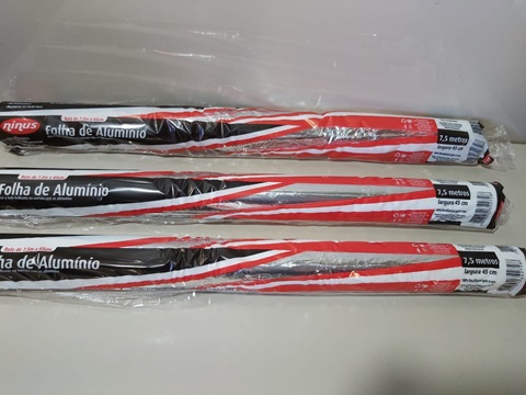 ROLO FOLHA ALUMINIO 45CM X 4 MT