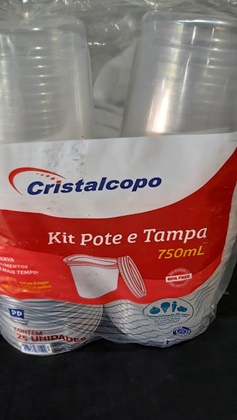 KIT POTE C/TAMPA 750ML C/25 UND