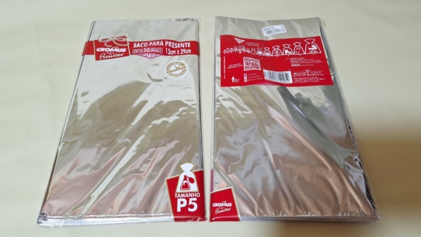 SACO METAL 15X29CM PRATA C/50UND