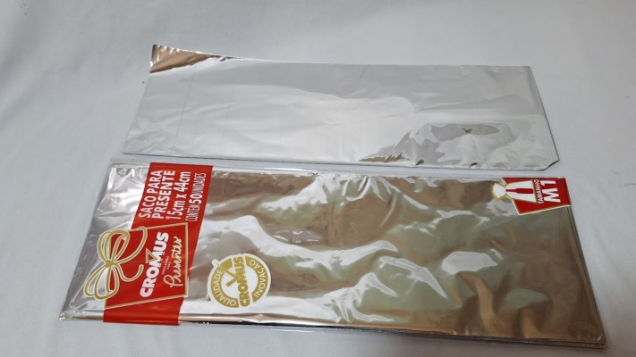 SACO METAL PRATA 15X44CM C/50UND