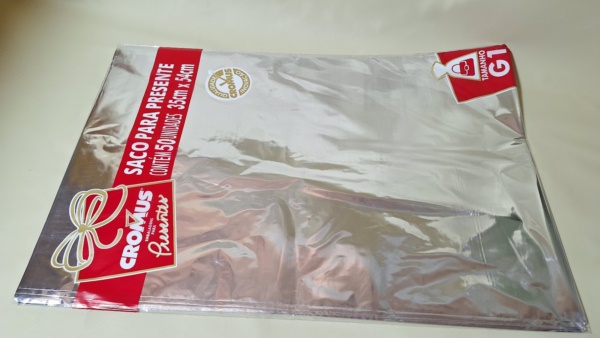 SACO METAL 35X54CM PRATA C/50UND