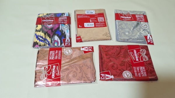 SACO METAL PEROL 10X14CM CASUAL SORTIDO C/50UND
