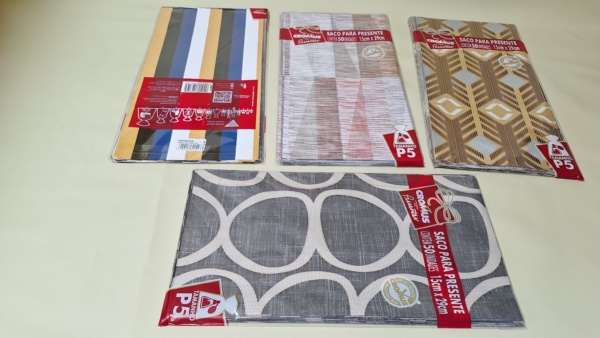 SACO METAL PEROL 15X29CM CASUAL SORTIDO C/50