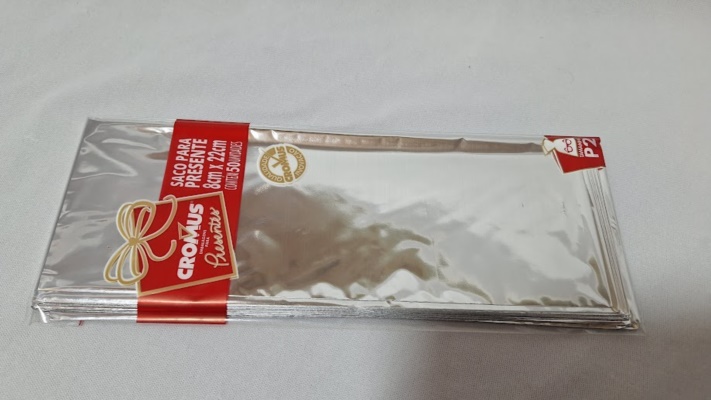 SACO METAL PRATA  8X22CM C/50