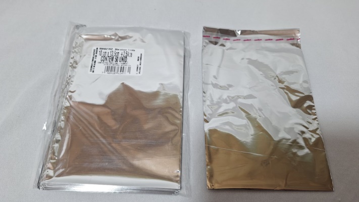 SACO METAL PRATA 10X13,5+ABA C/50UND